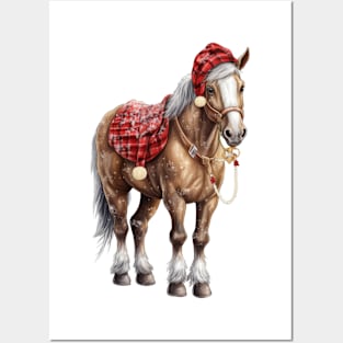 Vintage Christmas Horse Posters and Art